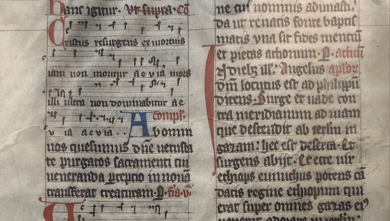 Analysis of a Page from a 14th-Century Missal